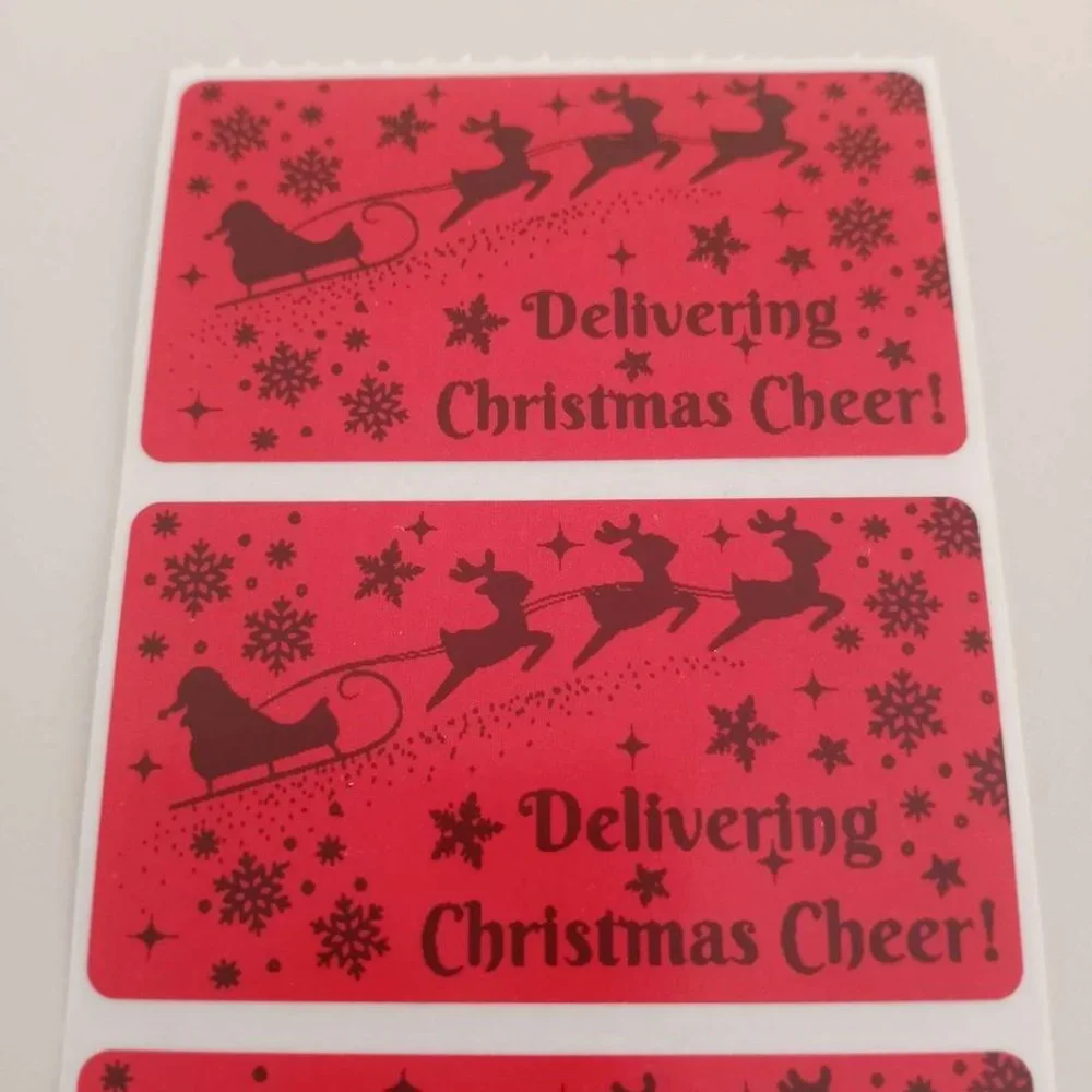 💙100 Delivering Cheer- Shipping Labels Thermal Packaging Stickers 2.25